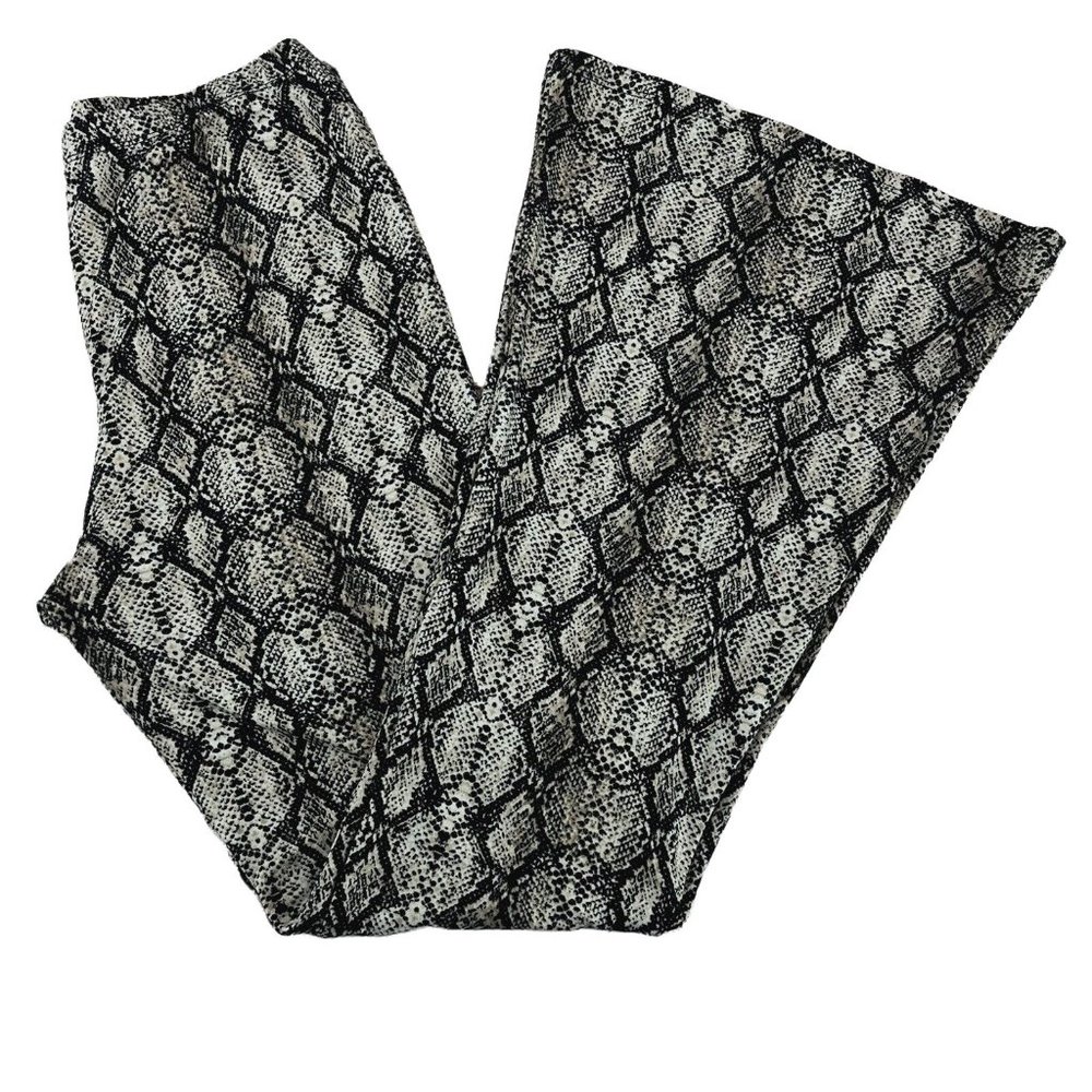 AE Studio MEDIUM Flare Stretch Pant Reptile Print Black Tan